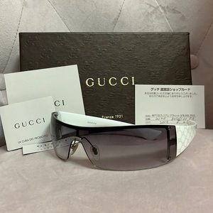 Vintage Gucci BLYO0 120 white sunglasses